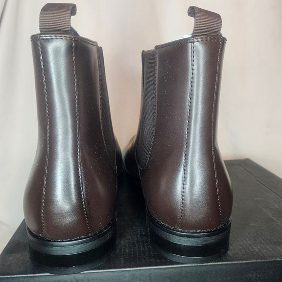 Alfani Luka 2 Brown Pull-On Chelsea Boots NWT Sz 12 Retail $70 Vegan Leather - Picture 6 of 8